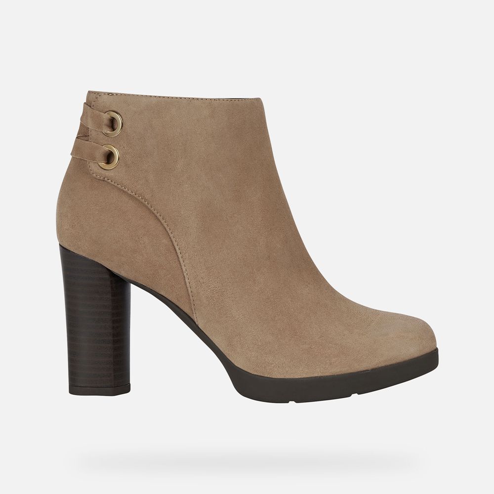 Bottines Geox Anylla - Beige Foncé - Femme 365749-ROU